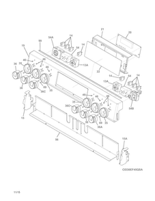 Backguard Diagram and Parts List for EI30EF45QSB  Electrolux Range