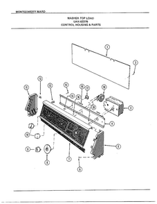 Control Housing And Parts Diagram and Parts List for 6337B  Frigidaire Washer