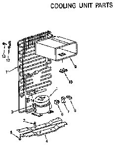 Cooling Unit Diagram and Parts List for 5648661181  Kenmore Refrigerator