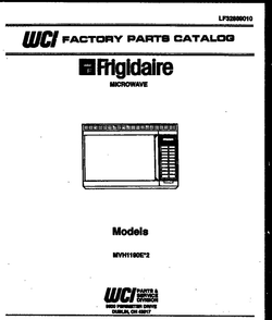 Front Cover Diagram and Parts List for MVH1190E2  Frigidaire Microwave