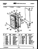DOOR PARTS Diagram and Parts List for UF10FL1  Frigidaire Freezer