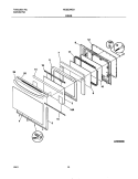 DOOR Diagram and Parts List for NGSE3WZAQC  Frigidaire Range