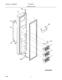 FREEZER DOOR Diagram and Parts List for FPHS2399KF1  Frigidaire Refrigerator
