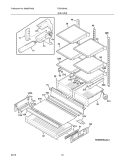 SHELVES Diagram and Parts List for FGUN2642LE0  Frigidaire Refrigerator
