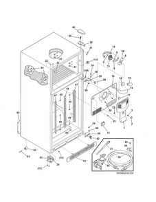 Cabinet Diagram and Parts List for LGHT2137NF4  Frigidaire Refrigerator