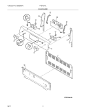 BACKGUARD Diagram and Parts List for FFEF3018LQD  Frigidaire Range