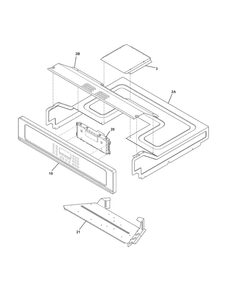 Control Panel Diagram and Parts List for FGEW3065PBB  Frigidaire Wall Oven