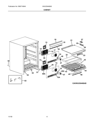 Part Location Diagram of 5304523204 Frigidaire MAGNET