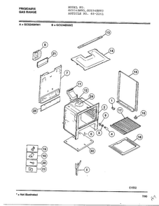 Frigidaire Gas Range Page 7 Diagram and Parts List for 2241  Frigidaire Range