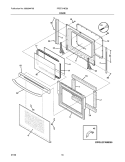 DOOR Diagram and Parts List for PFEF374ES5  Frigidaire Wall Oven
