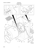 CABINET / DRUM Diagram and Parts List for FERB7800DS0  Frigidaire Dryer