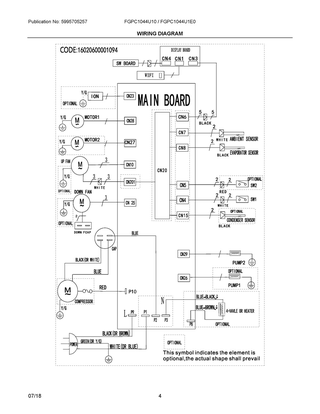 Wiring Diagram Diagram and Parts List for FGPC1044U100  Frigidaire Air Conditioner