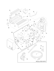 Ice Maker Diagram and Parts List for 25372629017  Kenmore Refrigerator