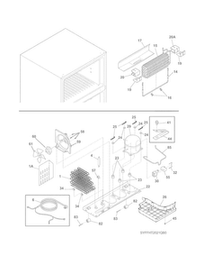 System Diagram and Parts List for FFHT2021QB0  Frigidaire Refrigerator