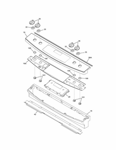 Backguard Diagram and Parts List for 79032613310  Kenmore Range