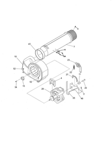 Motor Diagram and Parts List for 41798022000  Kenmore Dryer
