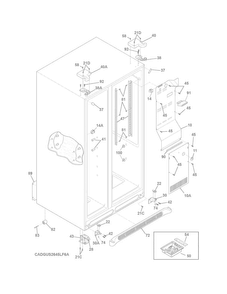 Cabinet Diagram and Parts List for DGUS2645LF6A  Frigidaire Refrigerator
