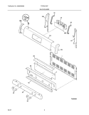 BACKGUARD Diagram and Parts List for TGF351ESF  Tappan Range
