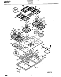 COOKTOP Diagram and Parts List for FGC6X9XECD  Frigidaire Cooktop