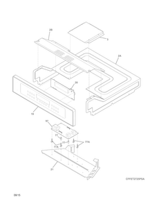 Control Panel Diagram and Parts List for FFET2725PSD  Frigidaire Wall Oven