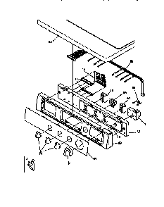 Controls/top Panel Diagram and Parts List for FSE747GC  Frigidaire Dryer