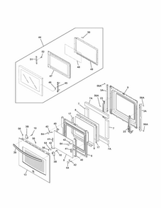 Door Diagram and Parts List for 79049603312  Kenmore Microwave