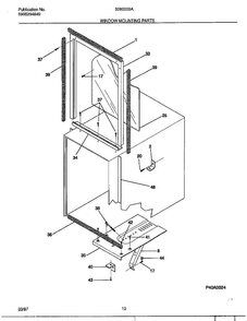 Window Mounting Parts Diagram and Parts List for 5060009  Frigidaire Air Conditioner