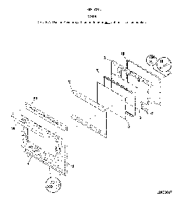 Door Diagram and Parts List for 79093003315  Kenmore Range