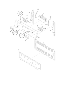 Backguard Diagram and Parts List for LFEF3017LMD  Frigidaire Range