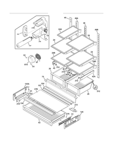 Shelves Diagram and Parts List for FGHF2369MF4  Frigidaire Refrigerator