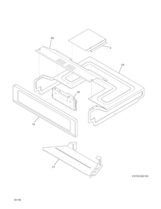 Control Panel Diagram and Parts List for FGEW276SPFA  Frigidaire Wall Oven