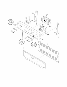 Backguard Diagram and Parts List for 79092403014  Kenmore Range