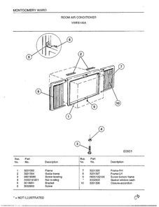 Room Air Conditioner Page 5 Diagram and Parts List for 5149A  Frigidaire Air Conditioner