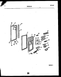 REFRIGERATOR DOOR PARTS Diagram and Parts List for FPCE22V3PL0  Frigidaire Refrigerator