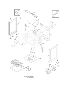 Body Diagram and Parts List for FFGF3047LSF  Frigidaire Range