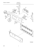 BACKGUARD Diagram and Parts List for GLEF387FCD  Frigidaire Range
