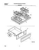 TOP / DRAWER Diagram and Parts List for FGF367CGSB  Frigidaire Range