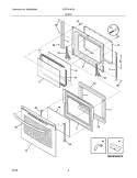 DOOR Diagram and Parts List for PFEF374EC6  Frigidaire Wall Oven