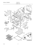 LOWER OVEN Diagram and Parts List for FEB30T7DCA  Frigidaire Wall Oven