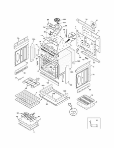 Body Diagram and Parts List for 79042519310  Kenmore Range