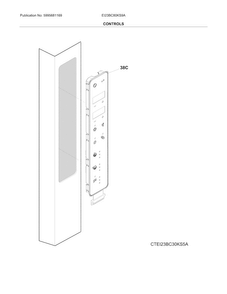 Controls Diagram and Parts List for EI23BC80KS9A  Electrolux Refrigerator