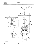 MOTOR & PUMP Diagram and Parts List for FDB345LBS0  Frigidaire Dishwasher