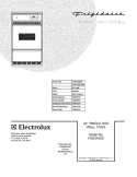 COVER Diagram and Parts List for FGB24S5DCF  Frigidaire Wall Oven