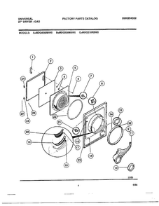 27" Dryer-gas Page 3 Diagram and Parts List for MGD436RBW0  Frigidaire Dryer