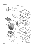 SHELVES Diagram and Parts List for FRS23BH5CQ1  Frigidaire Refrigerator