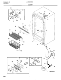 CABINET Diagram and Parts List for UL5000ECW3  Frigidaire Freezer