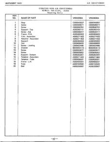 Mounting Page 2 Diagram and Parts List for 5330A  Frigidaire Air Conditioner