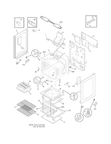 Body Diagram and Parts List for CFGF3053LSF  Frigidaire Range