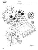 TOP / DRAWER Diagram and Parts List for FEF455WFBE  Frigidaire Range