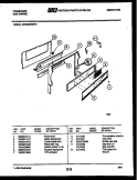 BACKGUARD Diagram and Parts List for GCG34BNW3  Frigidaire Range